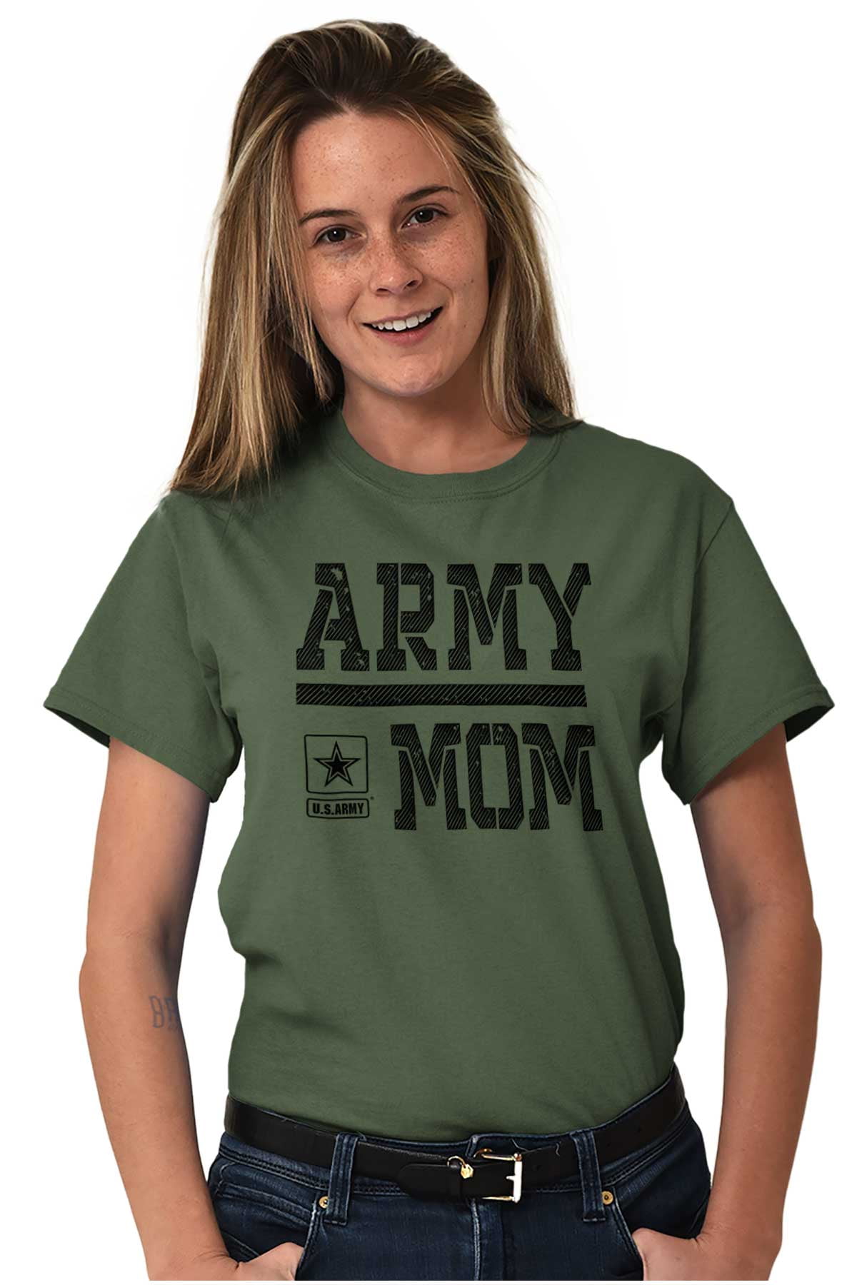 US Army Mom Military Star Logo Women Plus Size Graphic Tee Tees Brisco ...