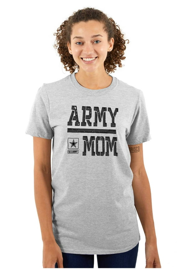 US Army Mom Military Star Logo Women's Graphic T Shirt Tees Brisco Brands S