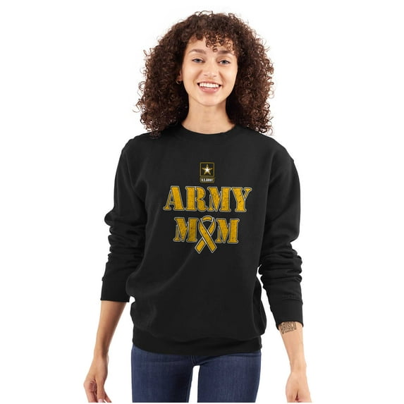 US Army Mom Military Support Ribbon Women Plus Size Sweatshirt Brisco Brands 5X