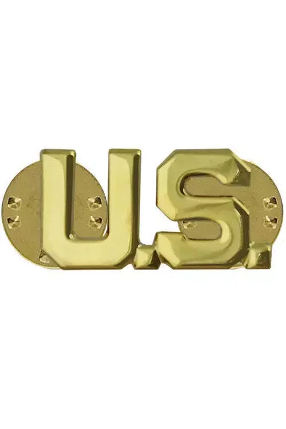 US Army Officer Branch of Service Collar Device Finished in 22k Star Shine Gold