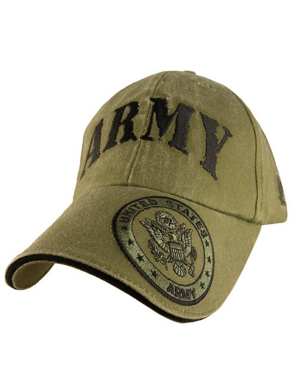 US Army Presidential Seal Logo Embroidered Green Military Ball Cap