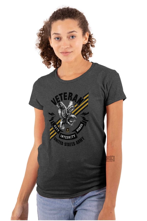 US Army Pride Veteran Bald Eagle Women's Plus Size Shirt Brisco Brands 2X