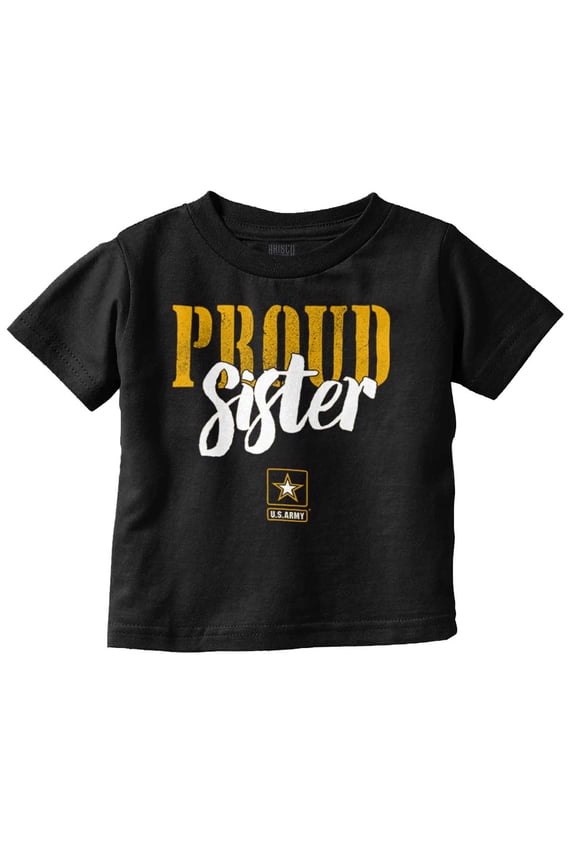 US Army Proud Sister Military Logo Youth T Shirt Tee Girls Infant Toddler Brisco Brands 12M