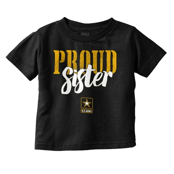 US Army Proud Sister Military Logo Youth T Shirt Tee Girls Infant Toddler Brisco Brands 12M