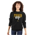 thumbnail image 1 of US Army Proud Wife Military Logo Women Crewneck Sweatshirt Brisco Brands S, 1 of 6