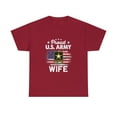 thumbnail image 1 of US Army Proud Wife - Proud Wife Of A US Army Veteran Flag T-Shirt, 1 of 2