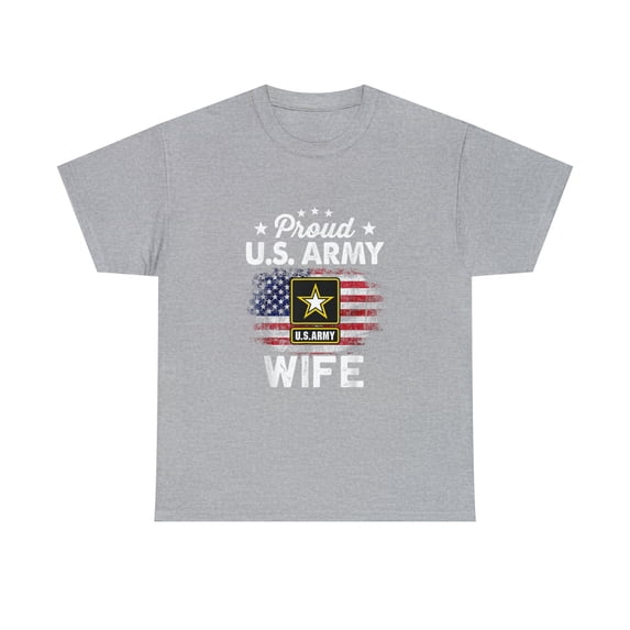 US Army Proud Wife - Proud Wife Of A US Army Veteran Flag T-Shirt