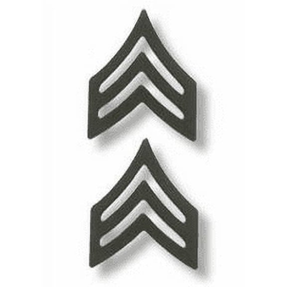 US Army Sergeant Black Metal Collar Rank Insignia