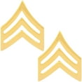 thumbnail image 1 of US Army Sergeant Rank E5 SGT 22k Gold Plated Pin On, 1 of 6