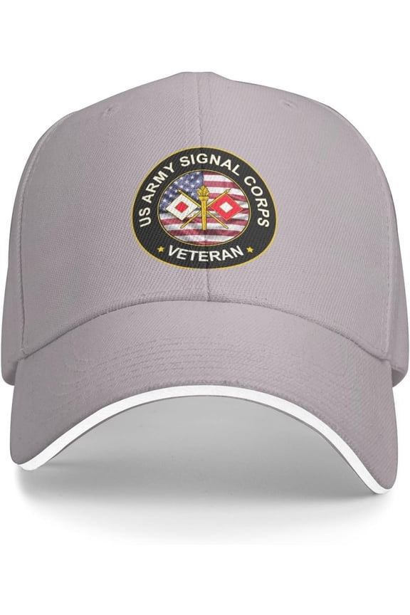 US Army Signal Corps Veteran Baseball Cap Outdoor Trucker Hats Adjustable Custom