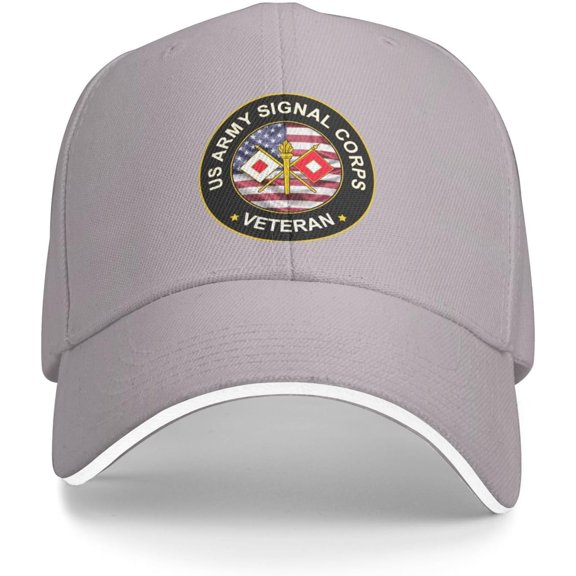 US Army Signal Corps Veteran Baseball Cap Outdoor Trucker Hats Adjustable Custom
