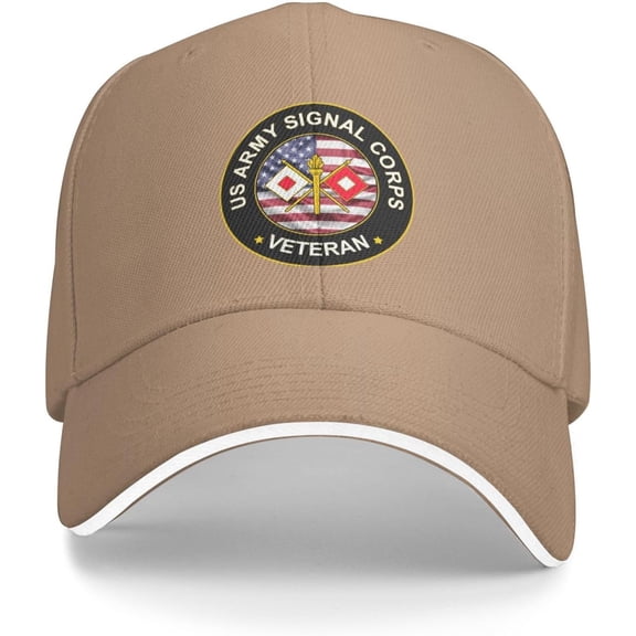 US Army Signal Corps Veteran Baseball Cap Outdoor Trucker Hats Adjustable Custom