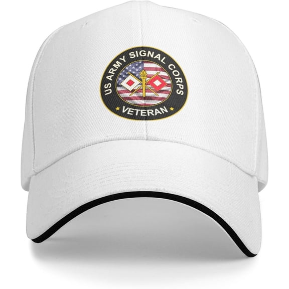 US Army Signal Corps Veteran Baseball Cap Outdoor Trucker Hats Adjustable Custom