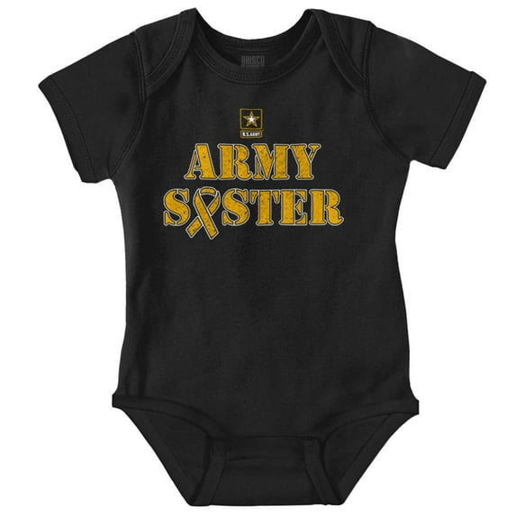 US Army Sister Military Logo Ribbon Bodysuit Jumper Girls Infant Baby Brisco Brands 12M