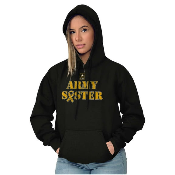 US Army Sister Proud Military Sibling Hoodie Sweatshirt Women Brisco Brands S