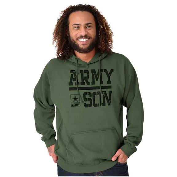US Army Son Military Star Logo Hoodie Hooded Sweatshirt Men Brisco Brands S