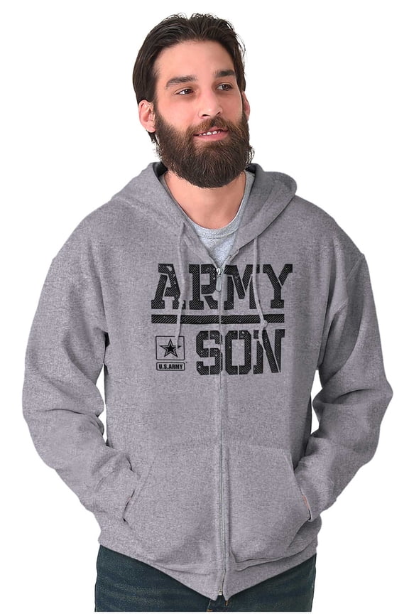 US Army Son Military Star Logo Men Big & Tall Zip Hoodie Brisco Brands 4X