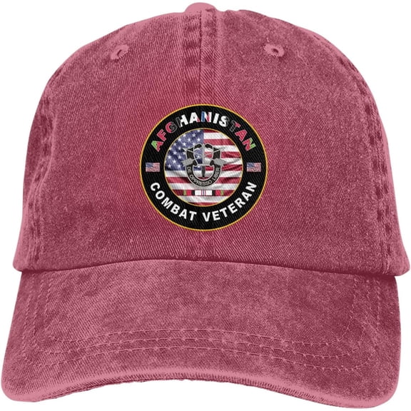 US Army Special Forces Afghanistan Combat Veteran Dad Hat Baseball Unisex Baseball Adjustable Washed Cap