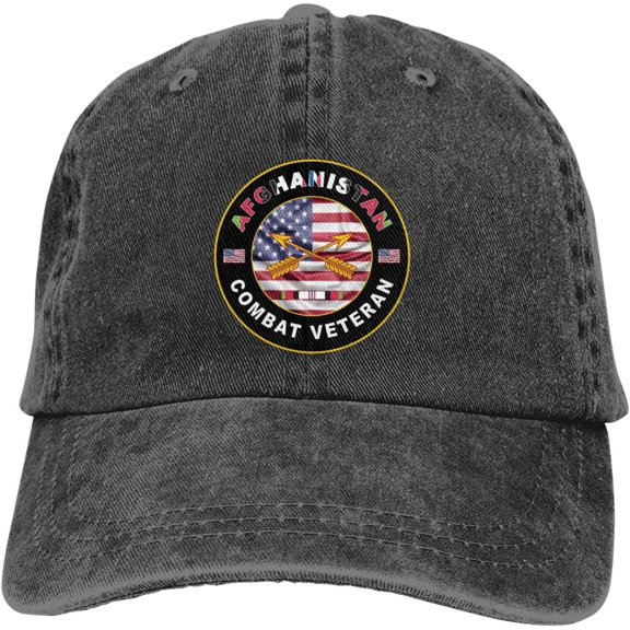 US Army Special Forces Afghanistan Combat Veteran Dad Hat Baseball Unisex Baseball Adjustable Washed Cap