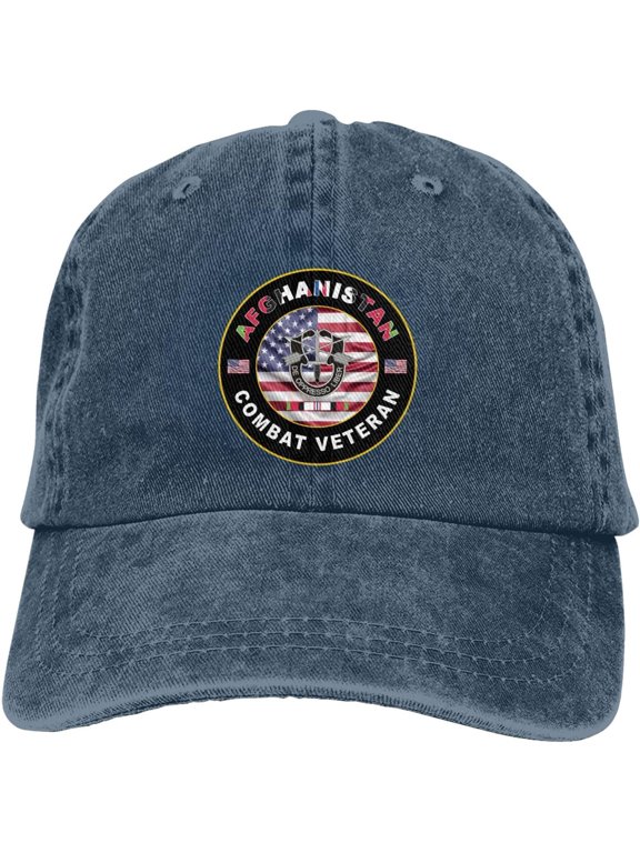 US Army Special Forces Afghanistan Combat Veteran Dad Hat Baseball Unisex Baseball Adjustable Washed Cap