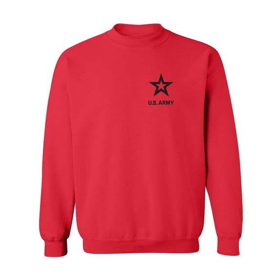 US Army Star Black Ink Left ChestCrewneck Sweatshirt