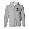 thumbnail image 1 of US Army Star Black Ink Left ChestFull-Zip Hooded Sweatshirt, 1 of 1