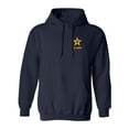 thumbnail image 1 of US Army Star Gold Ink Left Chest Adult Hooded Sweatshirt, 1 of 3