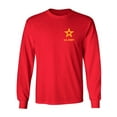 thumbnail image 1 of US Army Star Gold Ink Left Chest Adult Long Sleeve T-shirt, 1 of 3