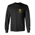 thumbnail image 1 of US Army Star Gold Ink Left Chest Adult Long Sleeve T-shirt, 1 of 3