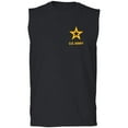 thumbnail image 1 of US Army Star Gold Ink Left Chest Adult Sleeveless Tee, 1 of 3