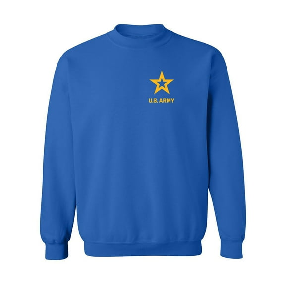 US Army Star Gold Ink Left Chest Crewneck Sweatshirt
