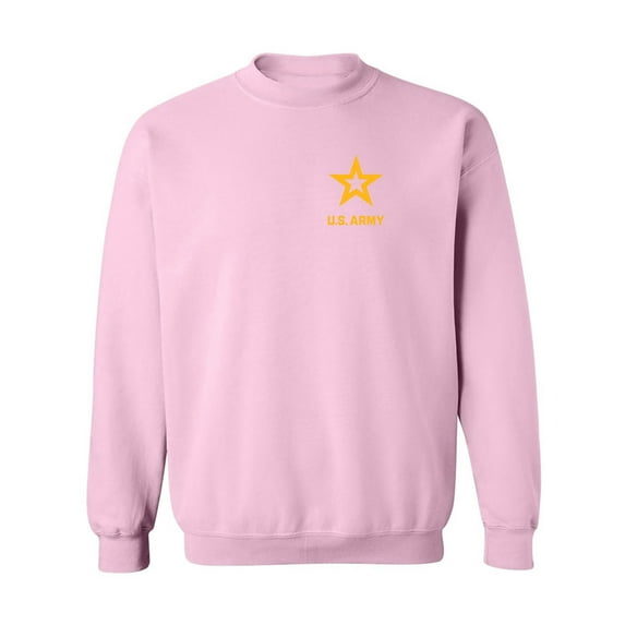 US Army Star Gold Ink Left Chest Crewneck Sweatshirt