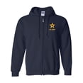 thumbnail image 1 of US Army Star Gold Ink Left Chest Full-Zip Hooded Sweatshirt, 1 of 1