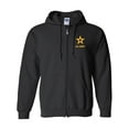thumbnail image 1 of US Army Star Gold Ink Left Chest Full-Zip Hooded Sweatshirt, 1 of 1