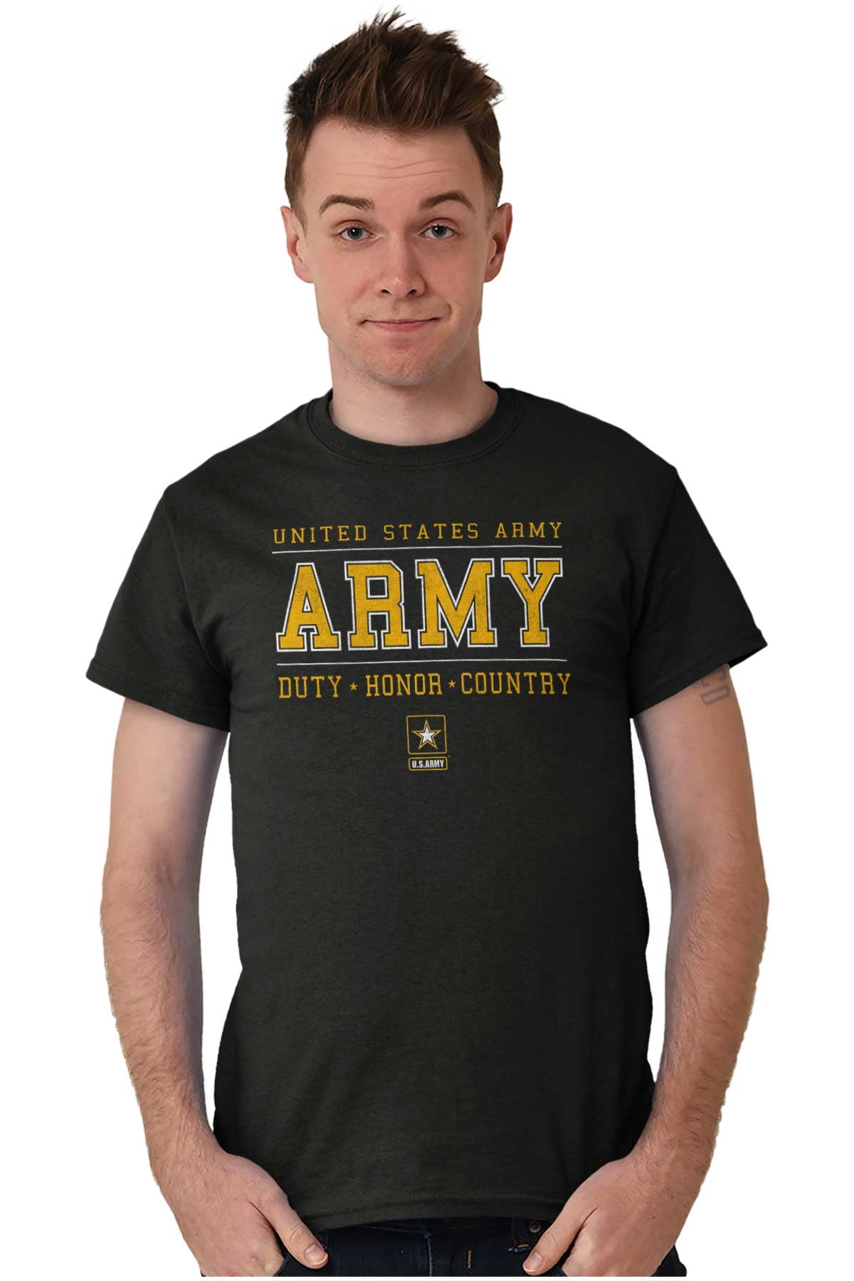 US Army Star Logo Duty Honor Country Men's Graphic T Shirt Tees Brisco ...