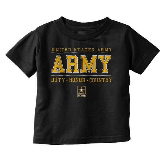 US Army Star Logo Duty Honor Country Toddler Boy Girl T Shirt Infant Toddler Brisco Brands 12M