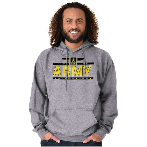 US Army Star Logo Duty Honor Courage Hoodie Sweatshirt Women Men Brisco Brands S