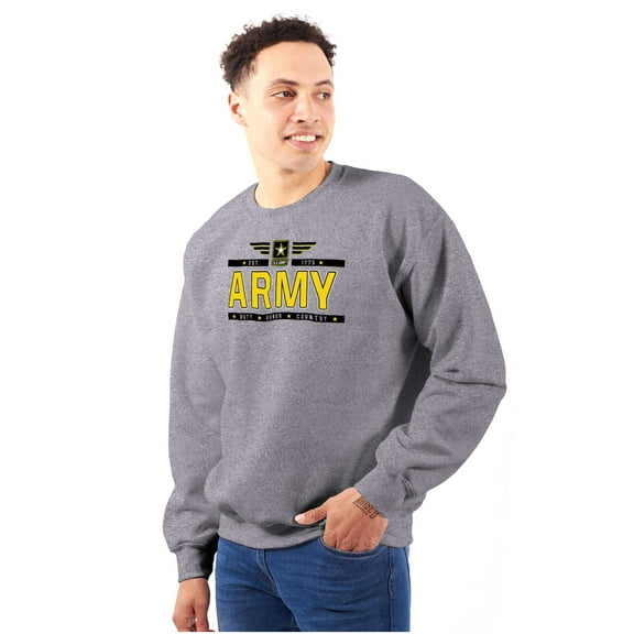 US Army Star Logo Duty Honor Courage Sweatshirt for Men or Women Brisco Brands S