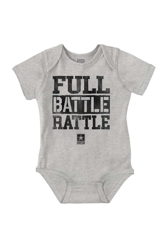 US Army Star Logo Full Battle Rattle Romper Boys or Girls Infant Baby Brisco Brands 6M