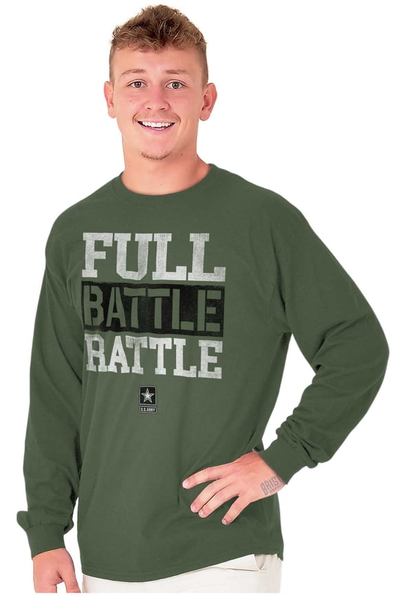 US Army Star Logo Full Battle Rattle Unisex Plus Size Long Sleeve Shirt Brisco Brands 3X