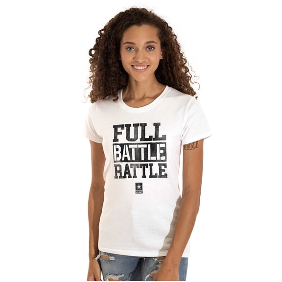 US Army Star Logo Full Battle Rattle Women's T Shirt Ladies Tee Brisco Brands L