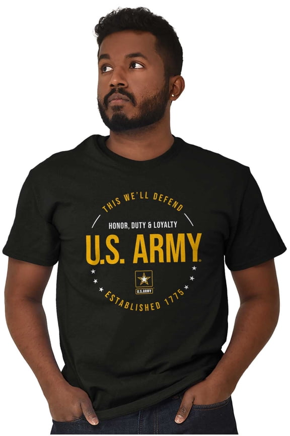 US Army Star Logo Honor Duty Loyalty Men's Graphic T Shirt Tees Brisco Brands L