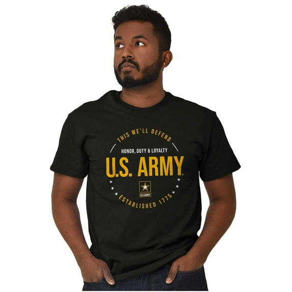 US Army Star Logo Honor Duty Loyalty Men's Graphic T Shirt Tees Brisco Brands S