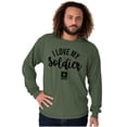 thumbnail image 1 of US Army Star Logo I Love My Soldier Long Sleeve TShirt Men Women Brisco Brands S, 1 of 6