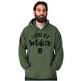 thumbnail image 1 of US Army Star Logo I Love My Soldier Unisex Plus Size Hoodie Brisco Brands 2X, 1 of 5