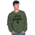 thumbnail image 1 of US Army Star Logo I Love My Soldier Unisex Plus Size Sweatshirt Brisco Brands 4X, 1 of 5