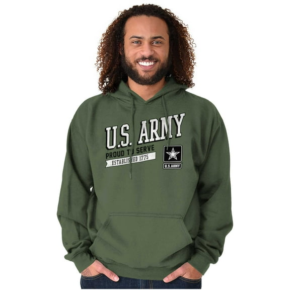 US Army Star Logo Proud to Serve Unisex Plus Size Hoodie Brisco Brands 3X