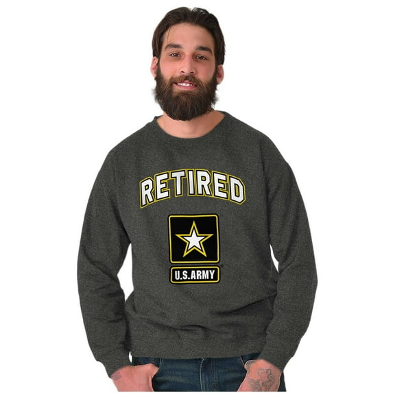 US Army Star Logo Retired Military Sweatshirt for Men or Women Brisco Brands S