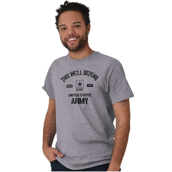 US Army Star Logo This We’ll Defend Men's Graphic T Shirt Tees Brisco Brands 4X