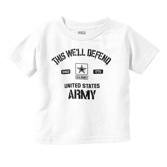 US Army Star Logo This We’ll Defend Toddler Boy Girl T Shirt Infant Toddler Brisco Brands 18M